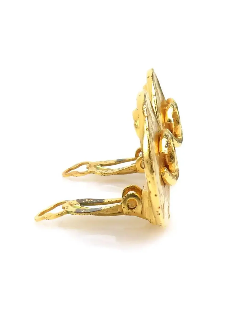 Auth Chanel Vintage Cc Logo Clip On #303105C27B